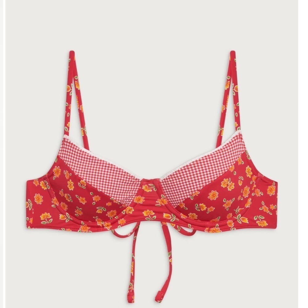 frankie’s bikinis autumn flower bikini top sz XS extra small - Picture 1 of 8